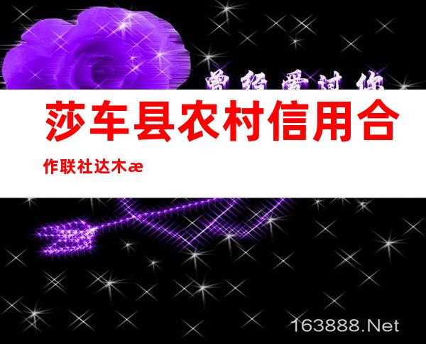 莎车县农村信用合作联社达木斯信用社